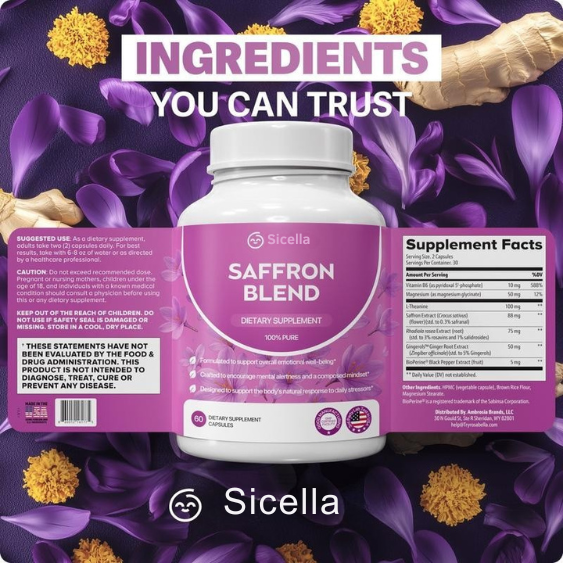 Saffron Supplement - Mental Clarity, Digestion, Positive Mood