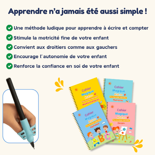 Cahiers Magiques | Améliorez l'écriture de votre enfant en 14 jours