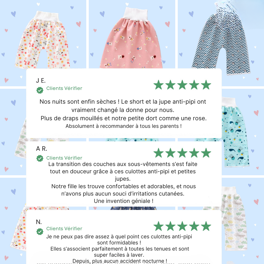 SafeNuit™ – Pantalon anti-pipi réutilisables