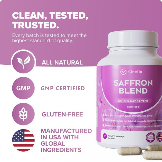 Saffron Supplement - Mental Clarity, Digestion, Positive Mood