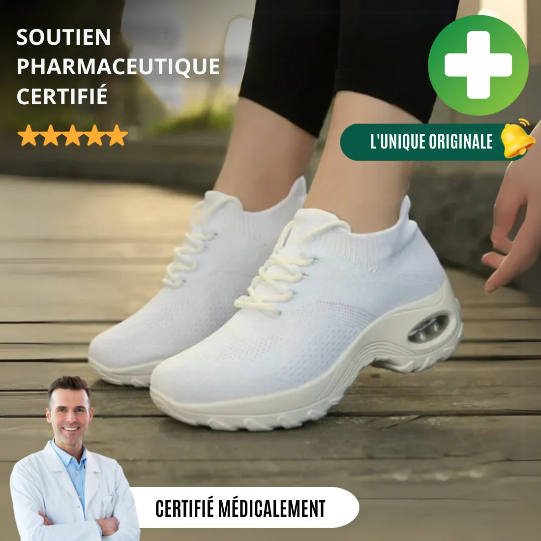 Chaussure orthopédique antidouleur avec coussin d'air